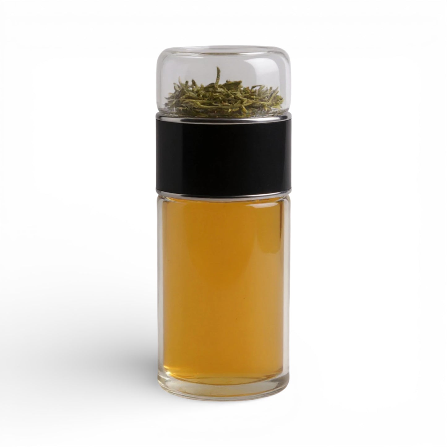 Gourde en verre avec infuseur coloris noir