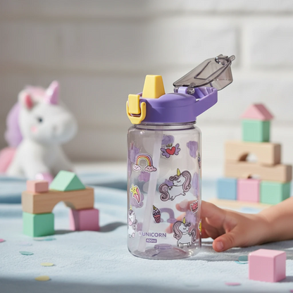 Gourde enfant Malyvo motif licorne avec design ludique
