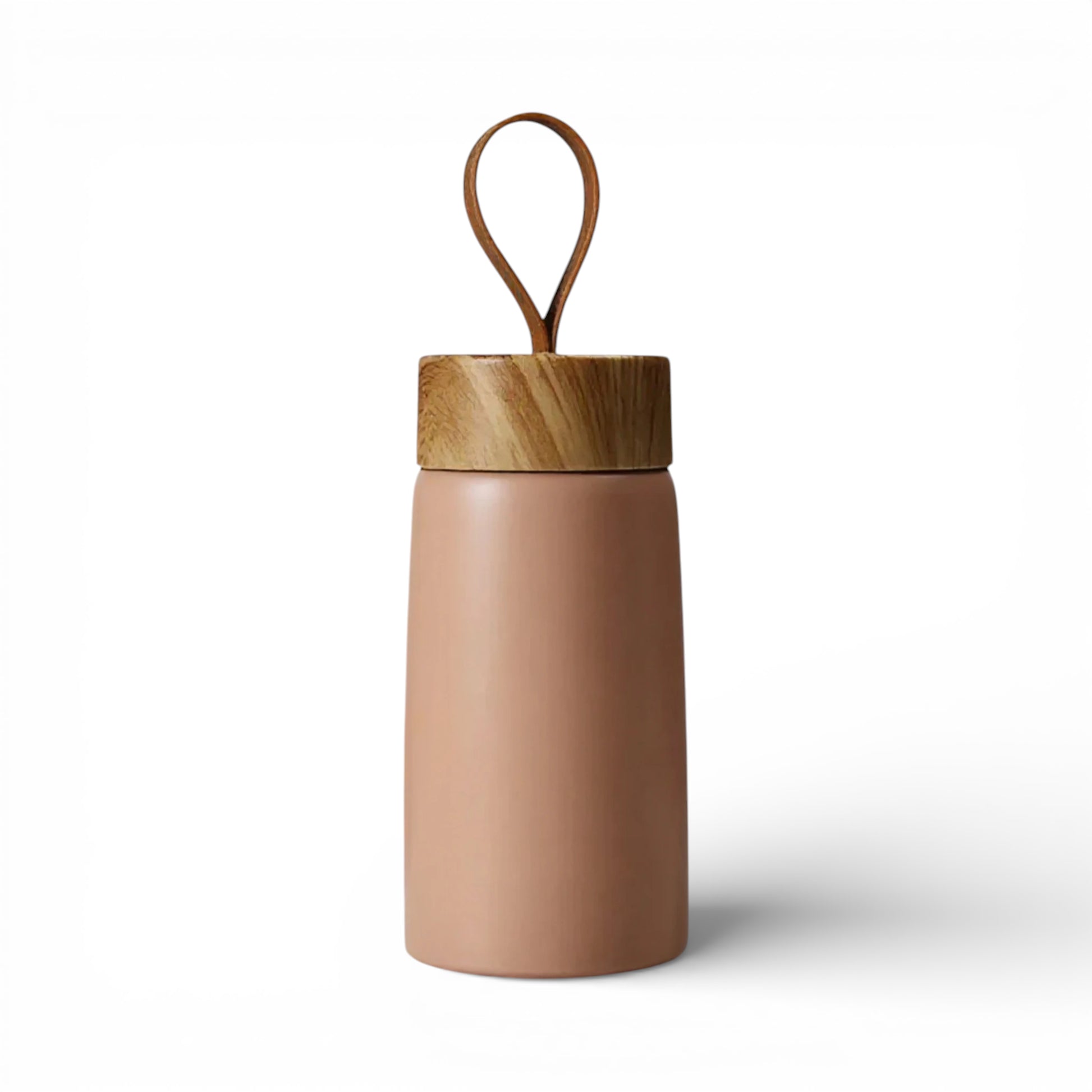 Gourde isotherme en inox format tasse de voyage coloris rose