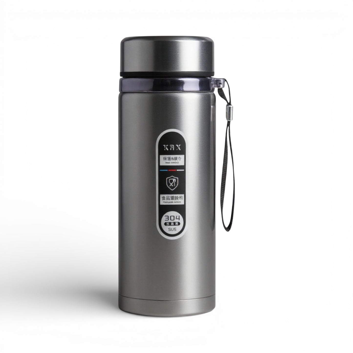 Gourde isotherme en inox avec affichage LED coloris argent