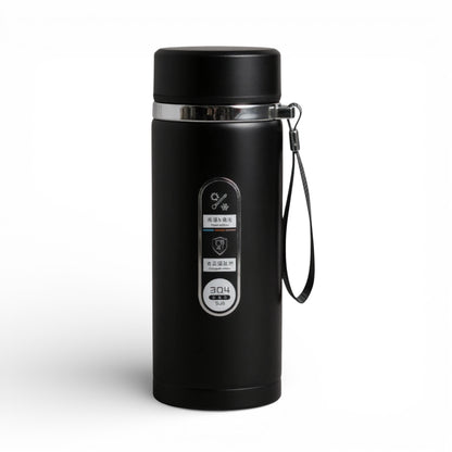 Gourde isotherme en inox avec affichage LED coloris noir