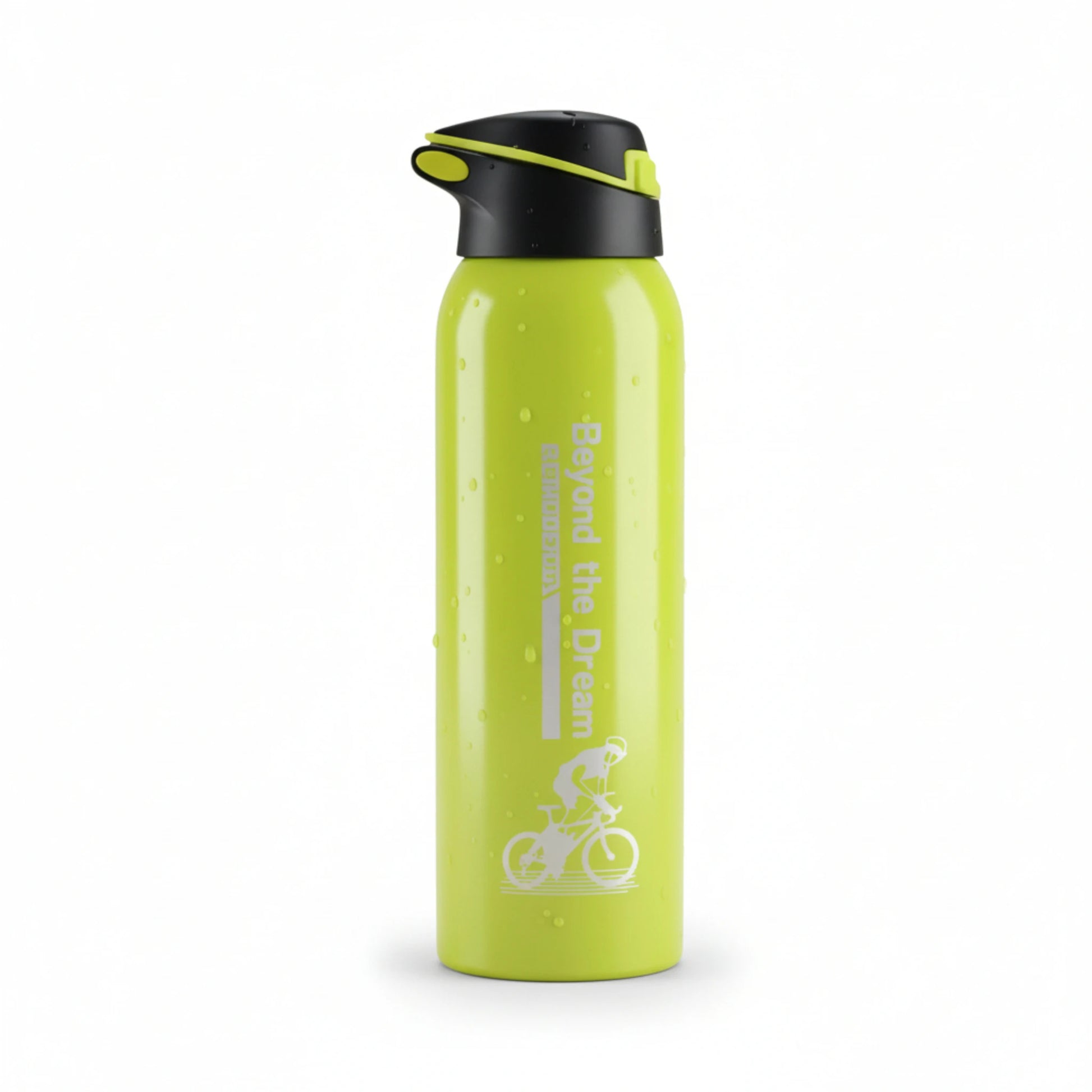 Gourde isotherme en inox sport avec paille integree 500 ml coloris vert