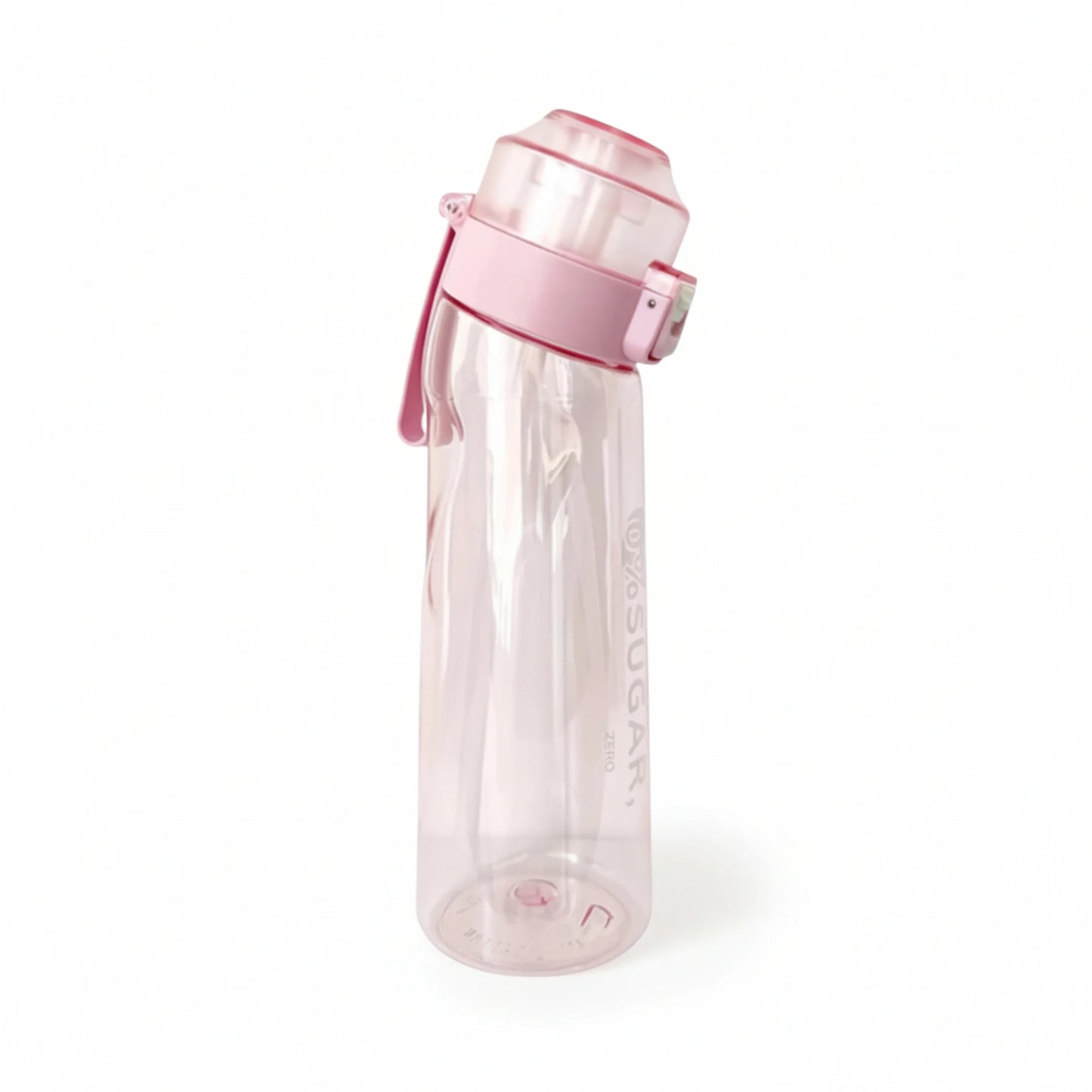 Gourde en plastique avec paille et système d’arôme 650 ml coloris rose sans sucre