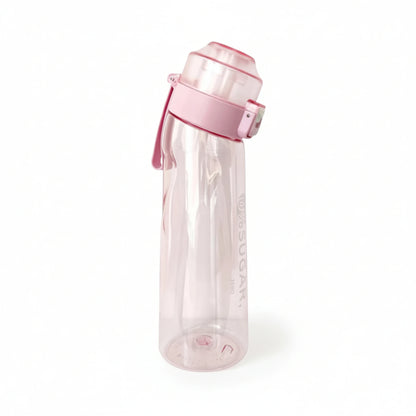 Gourde en plastique avec paille et système d’arôme 650 ml coloris rose sans sucre