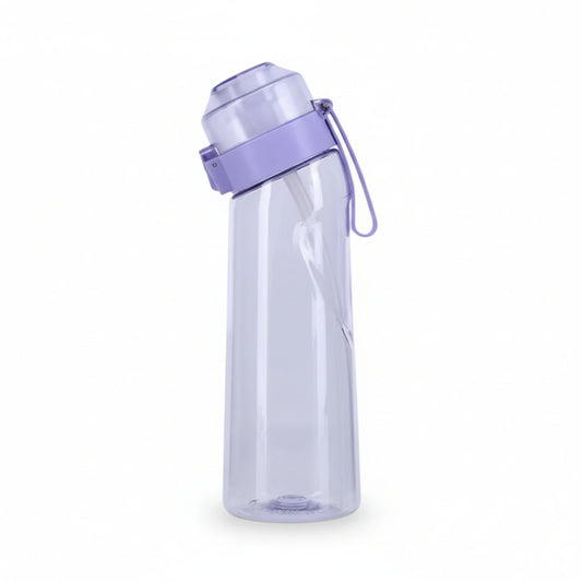 Gourde en plastique avec paille et système d’arôme 650 ml coloris violet