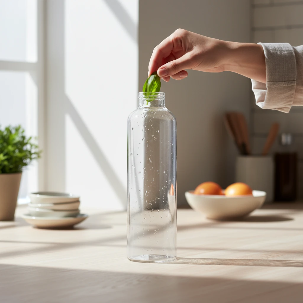 Gourde en verre Malyvo 500ml transparente pour hydratation quotidienne