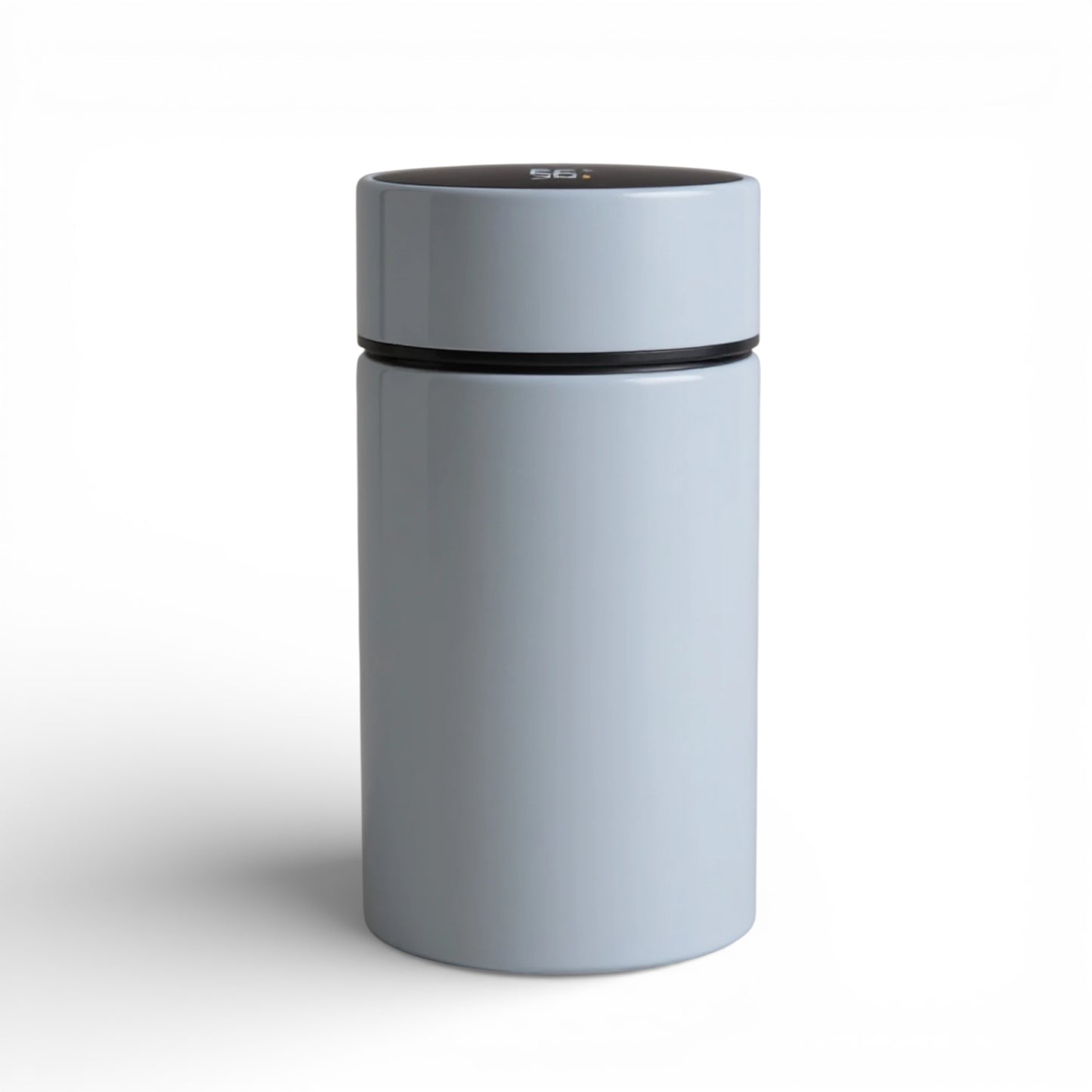 Mini gourde isotherme en inox 200 ml avec écran de température coloris bleu clair