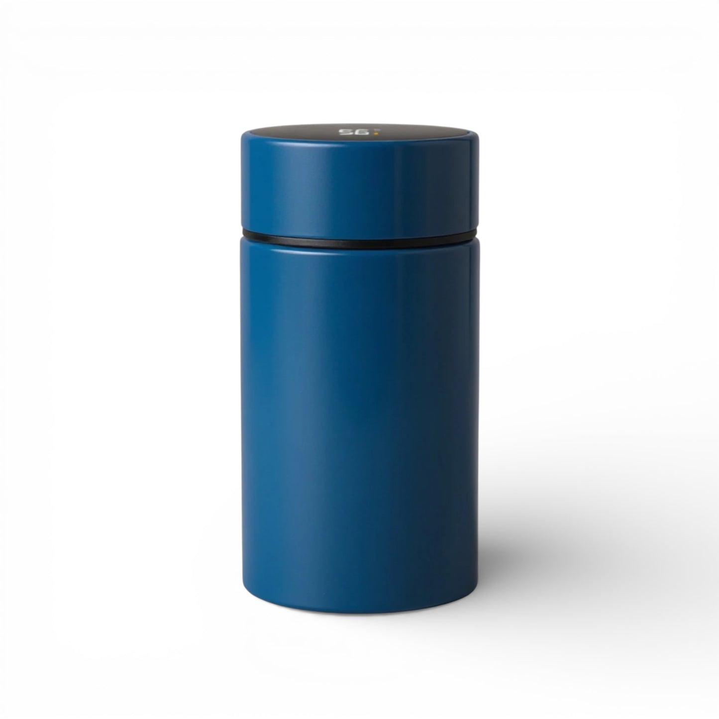 Mini gourde isotherme en inox 200 ml avec écran de température coloris bleu foncé