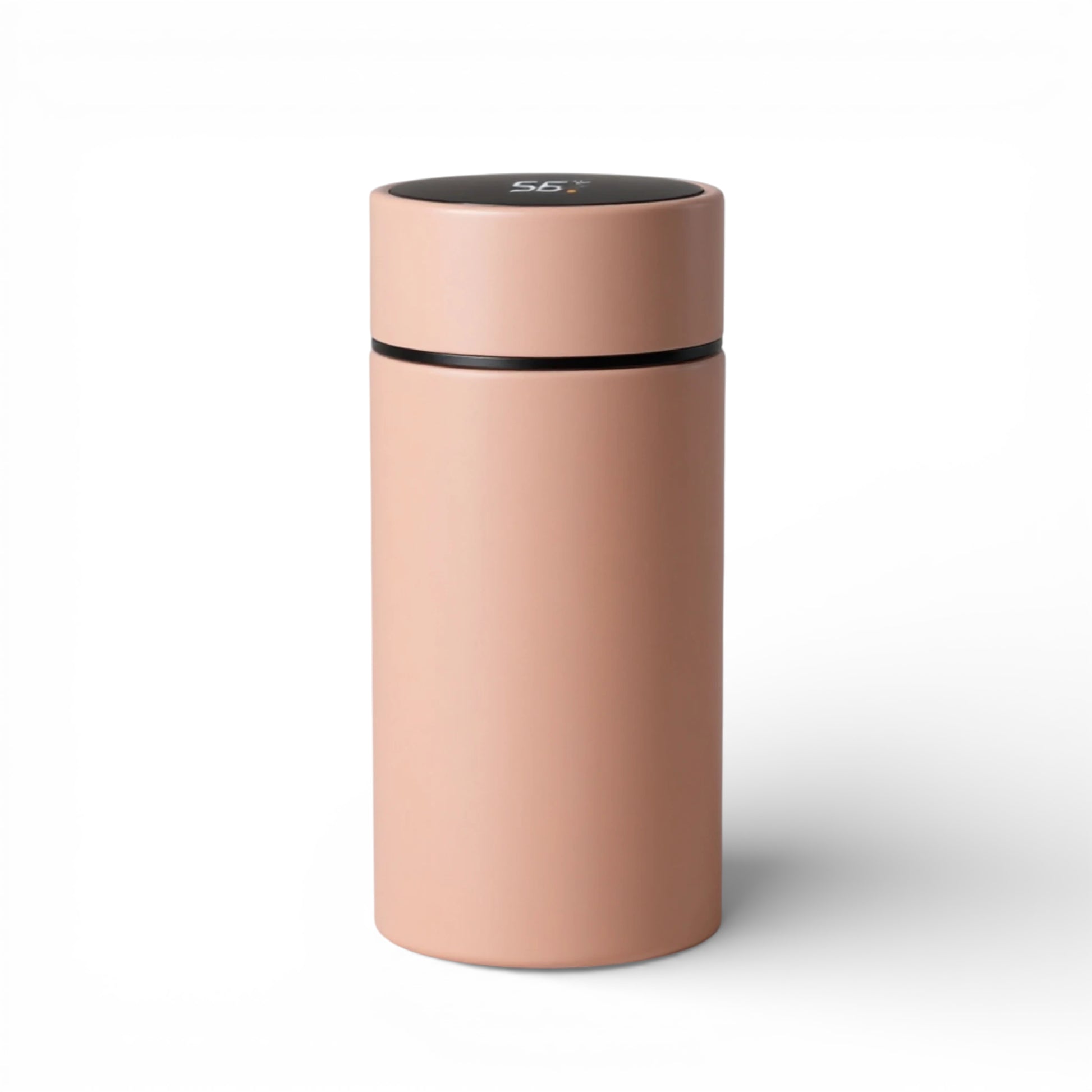 Mini gourde isotherme en inox 200 ml avec écran de température coloris rose