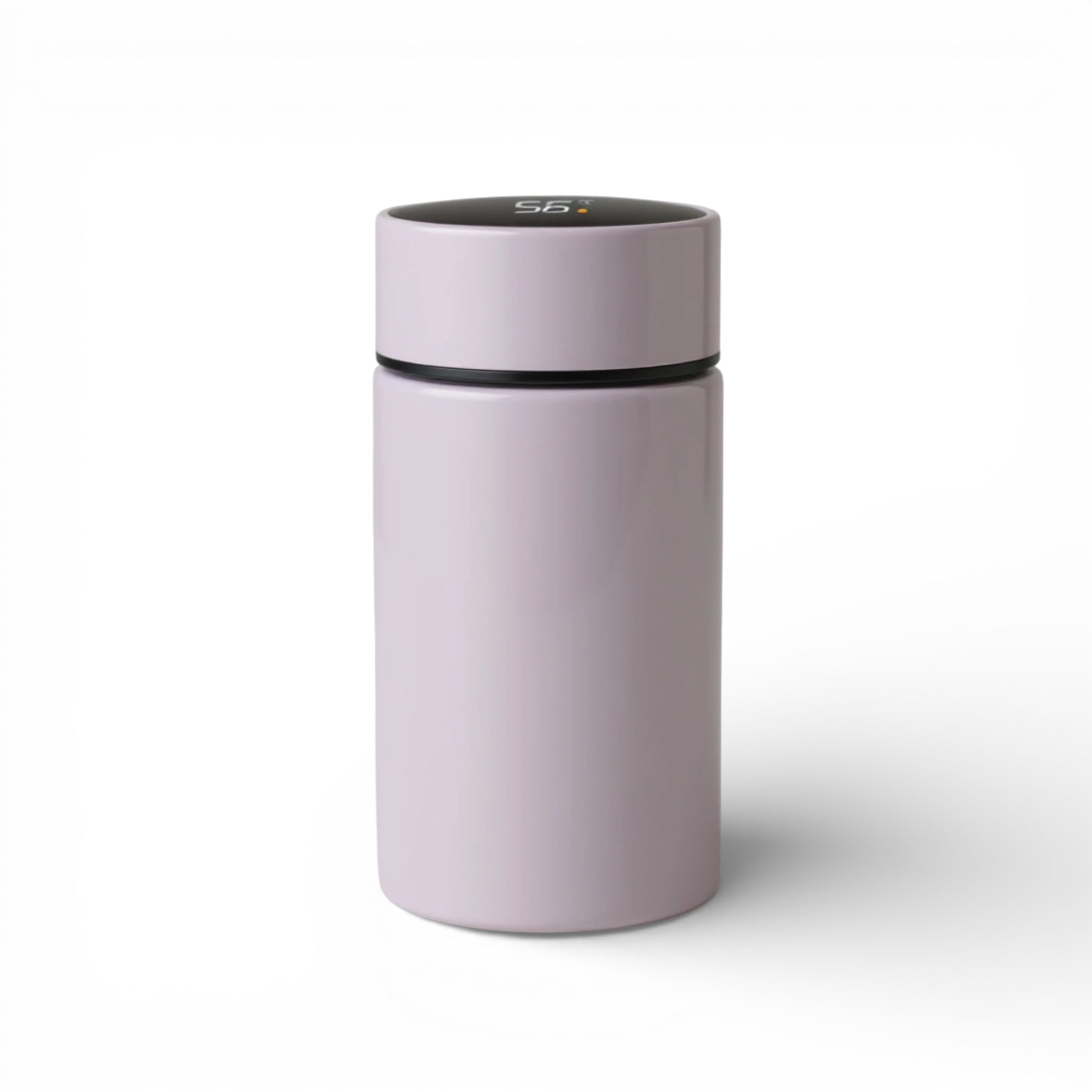 Mini gourde isotherme en inox 200 ml avec écran de température coloris violet