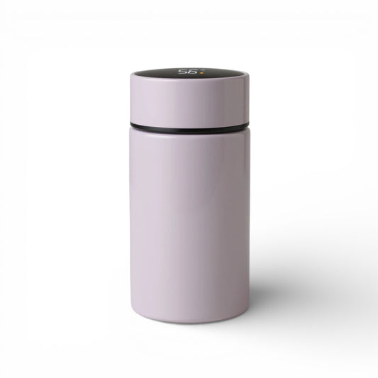 Mini gourde isotherme en inox 200 ml avec écran de température coloris violet