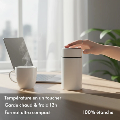 Mini gourde isotherme Malyvo avec affichage température et conservation thermique