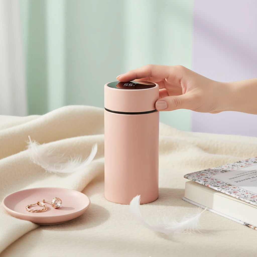 Mini gourde isotherme Malyvo rose design élégant